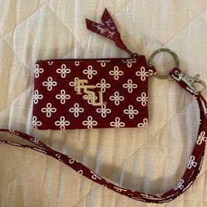 Vera bradley Florida state University ID lanyard